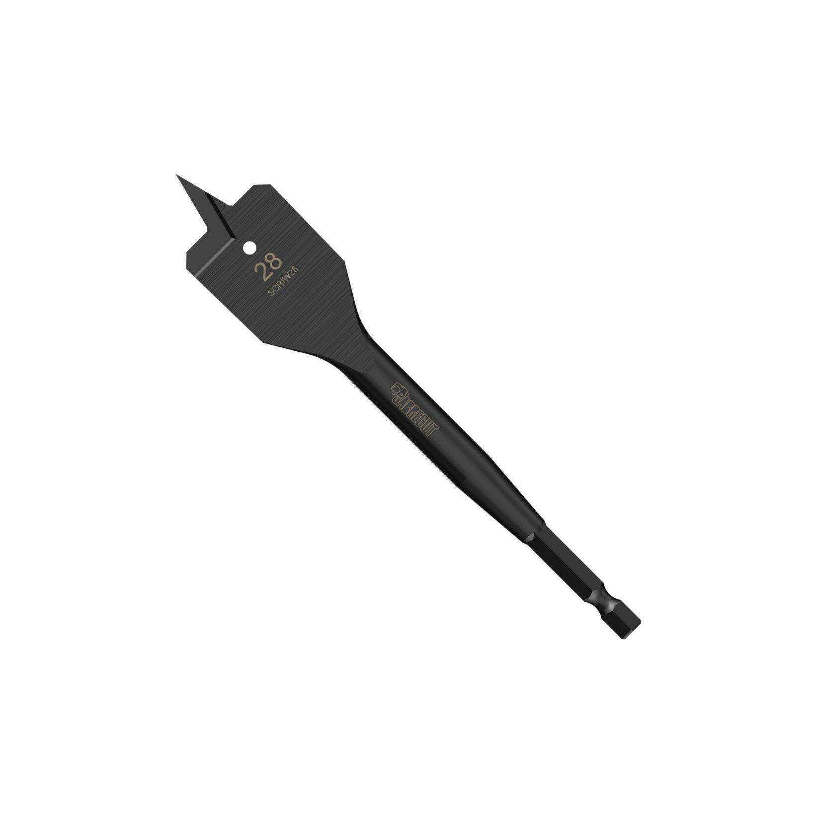 1 x SabreCut SCRIW28_1 28mm x 152mm Impact Rated Flat Wood Spade Bit for Softwood Hardwood Chipboard