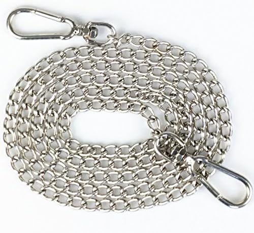 SteelPet 6Feet Steel Large Tie-out Dog Chain for Dogs Up to 80-120-Pound(Measures0.16in)