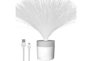 DGLIANYA Rotating Fiber Optic Lamp Romantic Night Light 9 Colors Rechargeable Color Changing Adjustable Mood Lamp Touch Control Light for Home Office Decoration Wedding Christmas Party Holiday