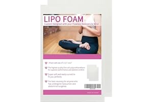 KAIHENG 2 Pack Lipo Foam Pads BBL Post Surgery Foam Boards Liposuction Surgery Foam Sheet for Using with Flattening Abdominal Ab Board Compression Garments Lipo Foam for Recovery Tummy Tucks 8''X11''