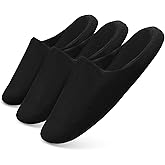 Tlizzz7 3 Pairs Cozy House Slippers - Memory Foam Indoor Bedroom Home Slippers for Women Men, House Slippers for Guests | Short Fuzzy Fluffy House Shoes | Travel Wedding Guest Hotel Spa Slippers |