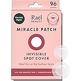 Rael Miracle Invisible Spot Cover Hydrocolloid Acne Pimple Patches (96 Ct) | Ultra-Thin Patch for Face, Absorbs Fluid From Blemishes, Facial Sticker, Korean Skin Care, Pore Care, 2 Sizes