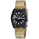 BERTUCCI A-1R Field Comfort 10502 Mens Khaki Nylon Band Black Quartz Dial Watch