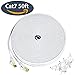 Ethernet Cable for PS4, 50 ft Cat 7 Slim High Speed Wire Internet Cable with Clips, Faster Than Cat6 Cat5,Computer Network Cord with Shielded (STP) RJ45 Plugs for PS3, MAC Pro, TV, Laptop- White(15M)