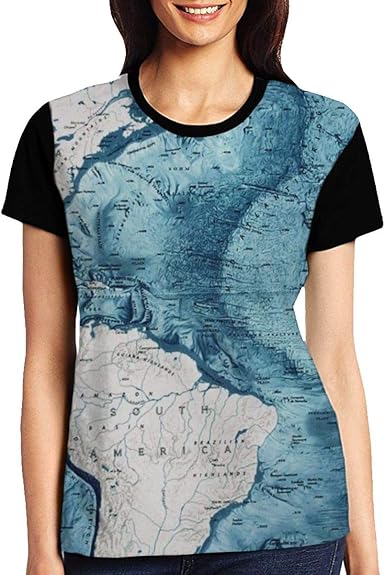 Amazon Com Atlantic Ocean Floor South America American Map
