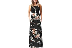 MOLERANI Women's Loose Plain Maxi Dresses Casual Long Dresses with Pockets