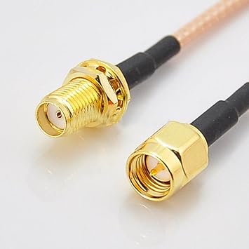 generic1 piezas 6 cm SMA macho a SMA hembra Jack Jumper Pigtail Cable Coaxial RG316 15