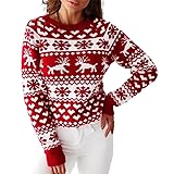 ZAFUL Women's Christmas Snowflake Knitted Sweater