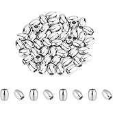 UNICRAFTALE About 50pcs 6mm Barrel Spacer Beads 2.5mm Hole Stainless Steel Loose Beads Metal Beading Spacers Smooth Surface Beads Finding for DIY Jewelry Making Stainless Steel Color