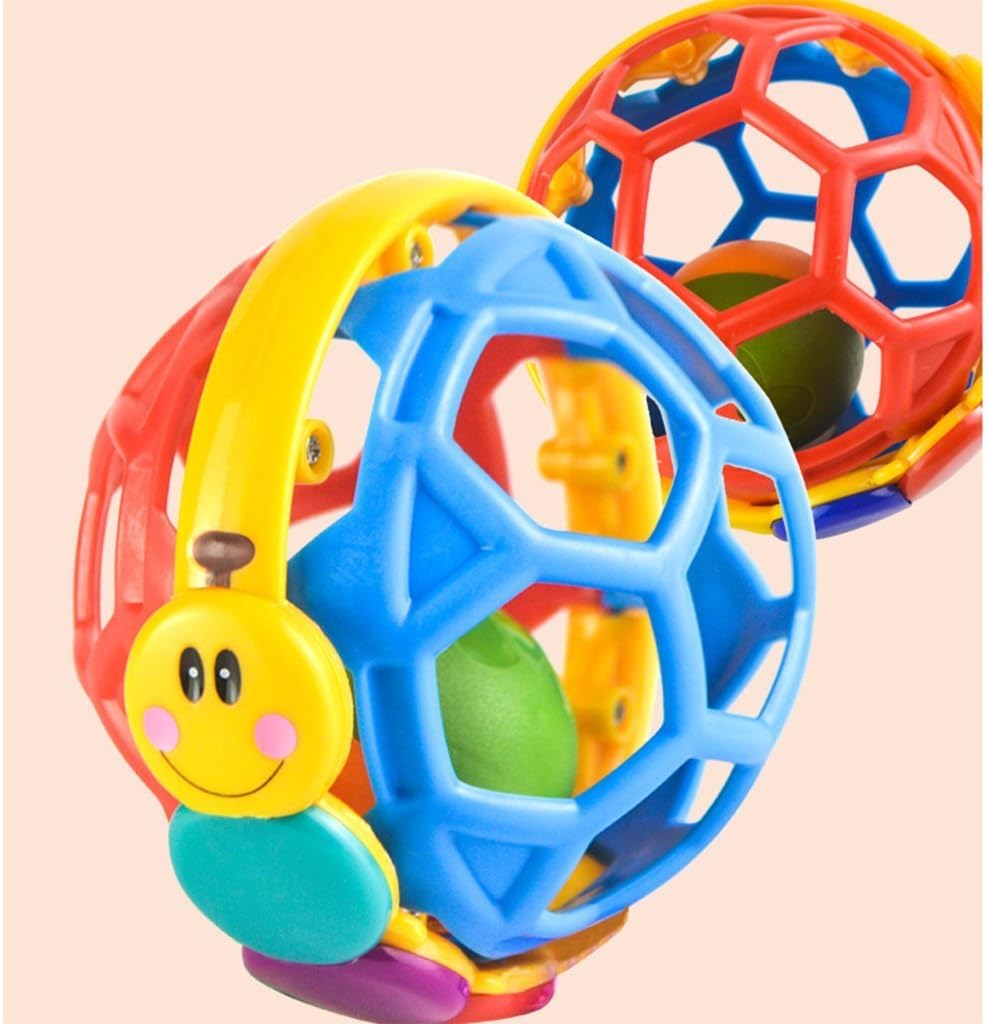 MiYan Baby Toy Ball Bendy Baby Walker Rattles Develop Baby Intelligence Baby Toys 0-12Months Einstein Plastic Hand Bell Rattle