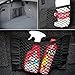 KOBWA Car Trunk Hook and Loop Tape Storage Net, Mesh Wall Sticker Organizer Pouch Bag for Bottles/Groceries/Cargo (Pack of 2)