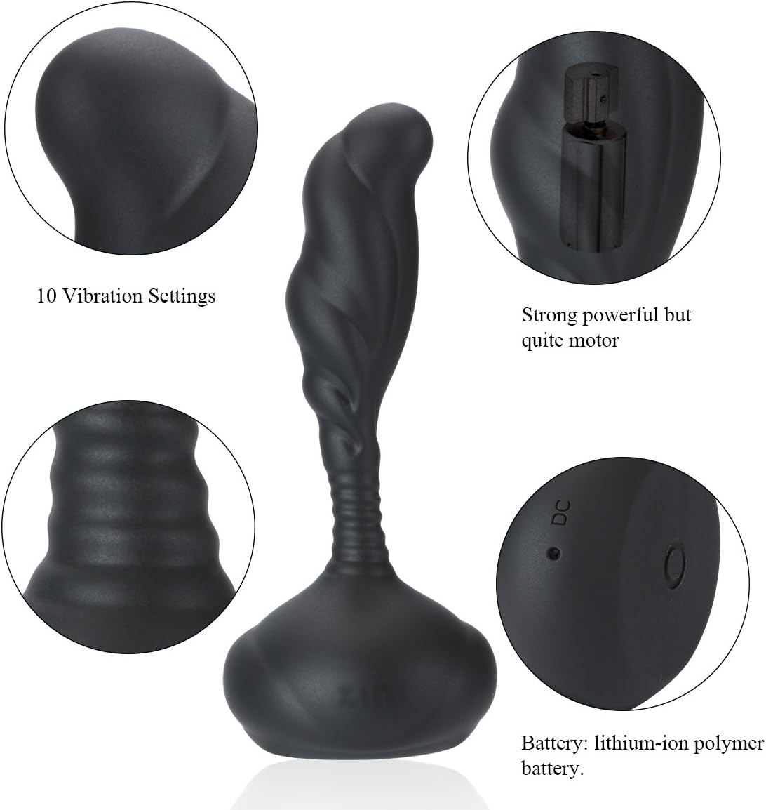 Hymar 10 Speed and Patterns Men Electric Masssager Rechargeable Waterproof Cordless Full-Body Masssager CS09