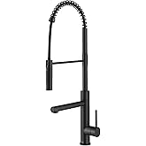 KRAUS Artec Pro Commercial Style Pull-Down Single Handle Kitchen Faucet with Pot Filler in Matte Black, KPF-1604MB