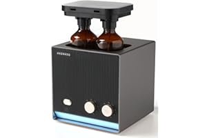 Aromadd Smart Aroma Dual-Scent Waterless Essential Oil Diffuser, Cold Air Tech Scent Air Machine for 2000 Sq Ft, 2×200ml Hotel Collection Diffuser for Home & Office (Black Titanium, Two Scents)