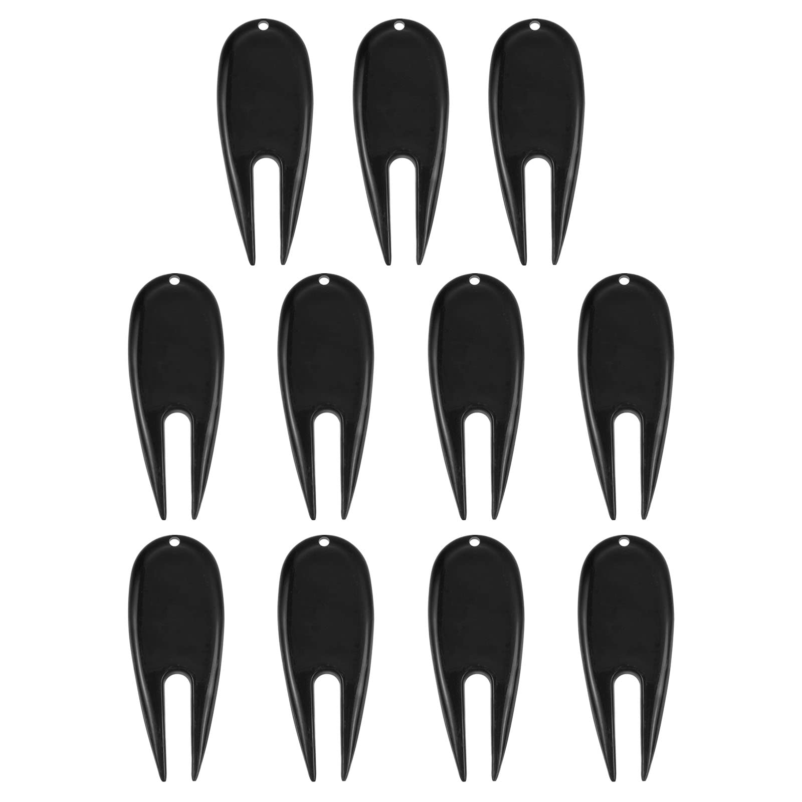 PATIKIL Golf Divot Tool, 12 Pack Plastic Golf Repair Tool Ball Marker for Golfer, Black