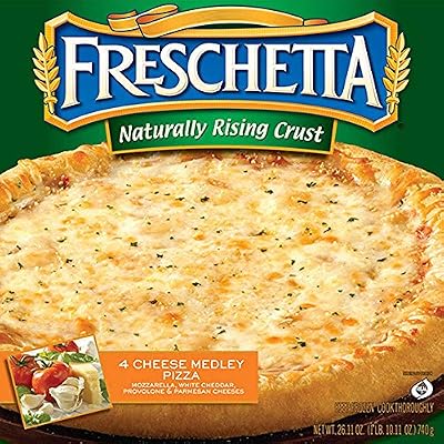 Freschetta Naturally Rising Crust Four Cheese Pizza, 26.11 Ounce -- 14 per case.