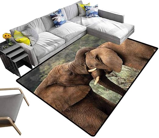 DESPKON-HOME Safari, Alfombra Moderna con diseño de Leopardo Realista