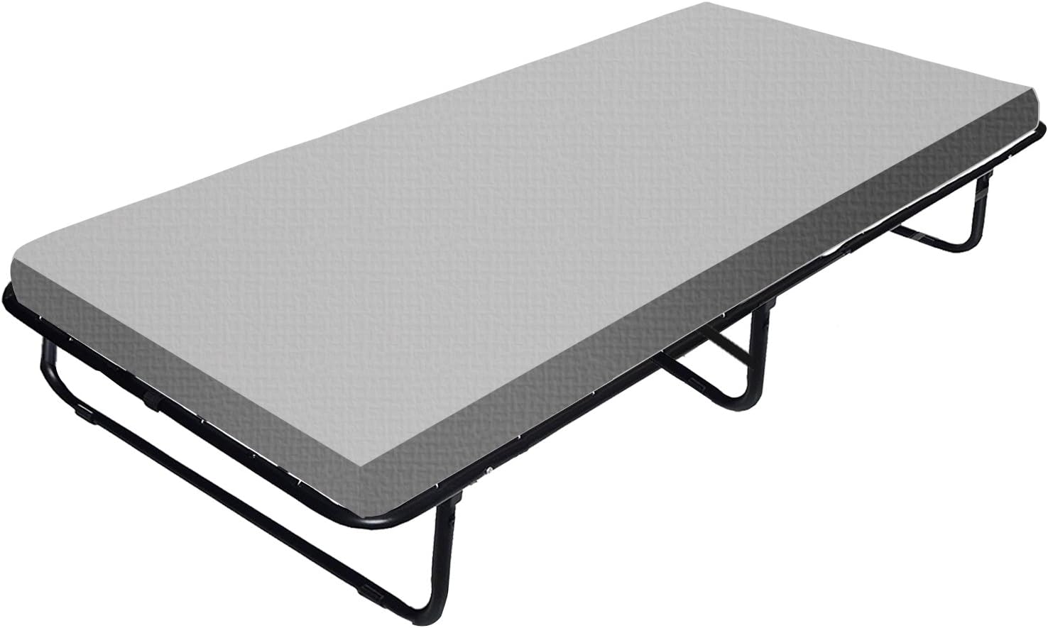 Spring Coil 31-inch Fully Assembled Portable Rollaway Folding Cot Bed With Twin Mattress, White