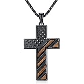 KoyeKei American Flag/Eagle/Star Necklace for Women 925 Sterling Silver Silver/Gold/Black American Flag Pendant 4th of July Jewelry for Wife Sister Girlfriend