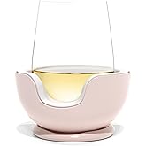 VoChill Stemless Wine Glass Chiller | Keep the Chill In Your Glass | Made In USA | The Original | Refreezable Chill Cradle™ | Actively Chills Stemless Glassware | Blush, Single Stemless