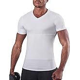 KOCLES Gynecomastia Undershirt V-Neck Chest Compression Shirt for Men Slimming Undershirt Body Shaper Shapewear