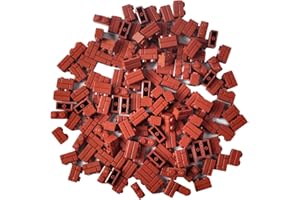 BAENRCY 200pcs 1x2 Masonry Profile Bricks Building Blocks for Wall Parts Compatible with Major Brands (Brown)