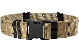 Ikasus Outdoor Hiking Sports Waist Utility Quick Release Adjustable Heavy Duty Police Security Riggers Belt - Khaki