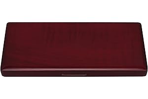 Yibuy Strong Clarinet Reed Box for 10 Reeds with Closure Mahogany Color Solid Wood