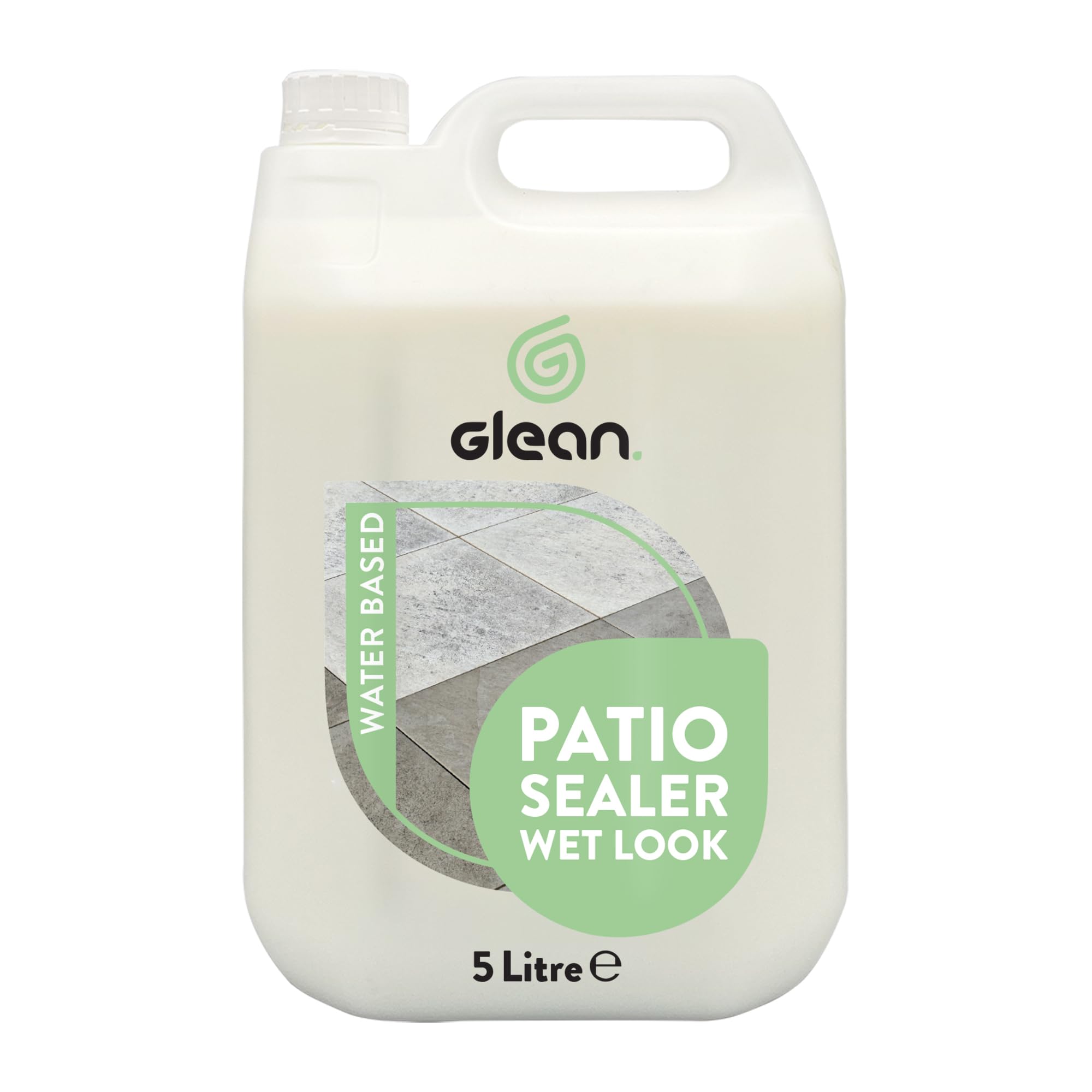 GLEAN Wet Look Patio Sealer | 5L | Natural Colour Enhancing Clear Sealant for Paving, Patios, Blocks, Indian stone | Impregnating Sealer | Breathable, Water-Based Formula | Interior & Outdoor