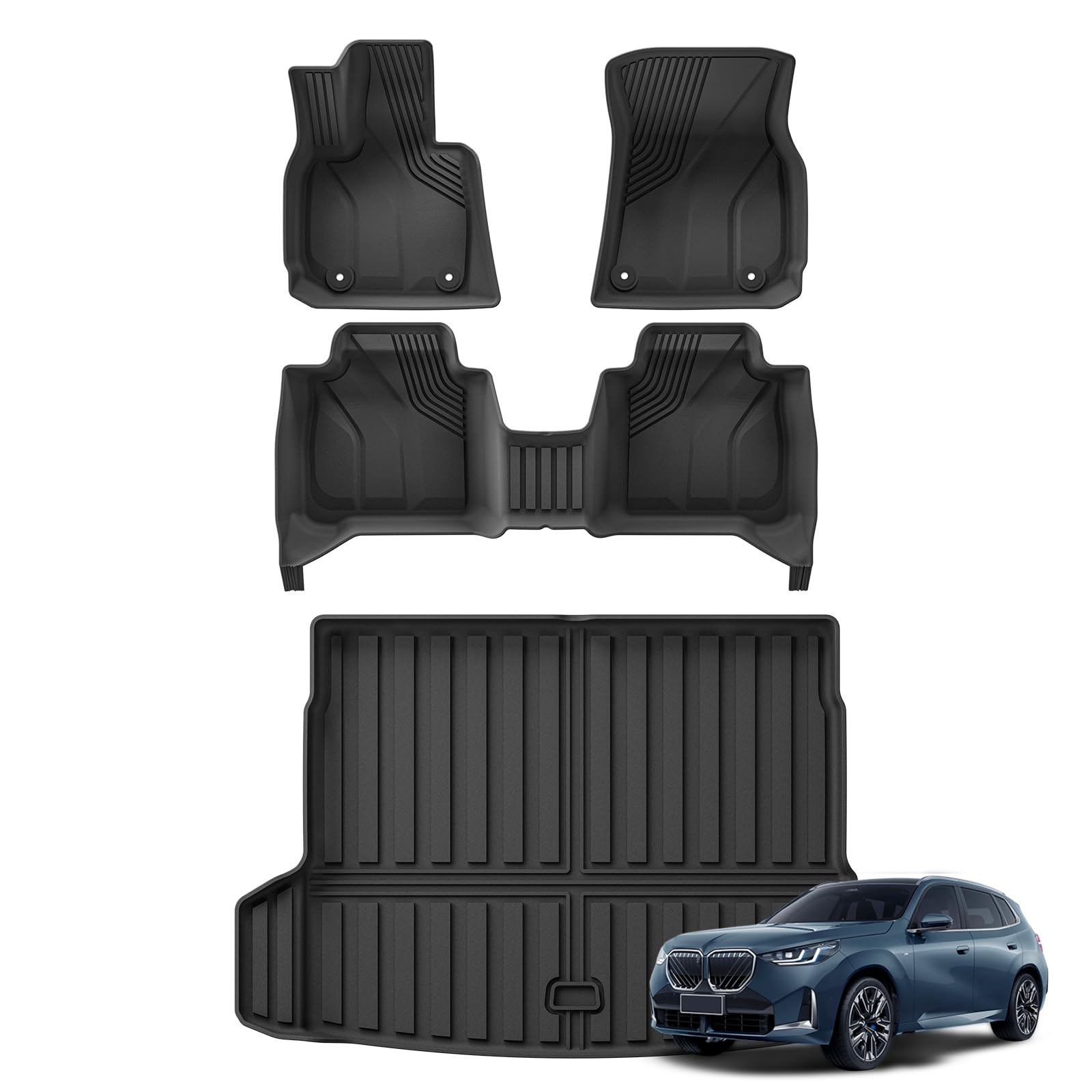 Photo 1 of SMABEE Floor Mats & Cargo Liner for BMW X3 2025, TPE All Weather Floor Liners Trunk Mat Accessories Interior Black
