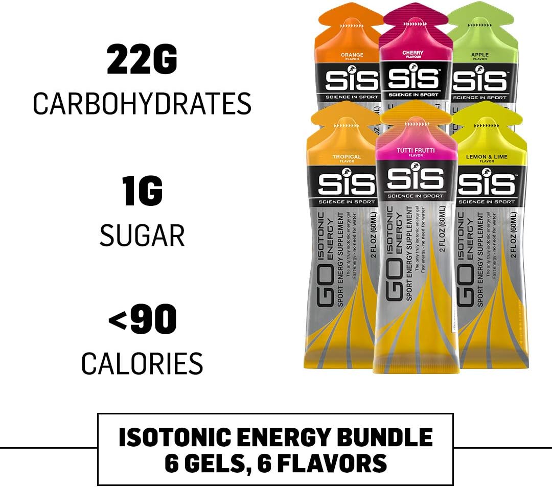 Science in Sport Energy Gel Pack, 6 Energy Gels Sampler Pack, 22g Fast Acting Carbohydrates, Isotonic Sports Gels, Endurance Sports Nutrition - 6 Pack…: Health & Personal Care