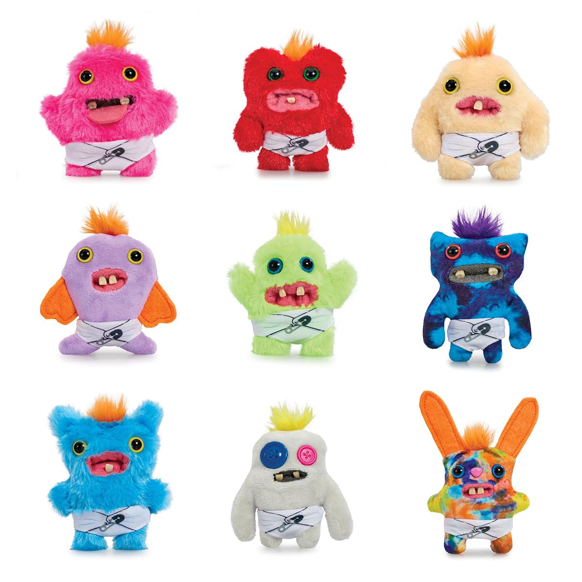 Fuggler Baby Fugg [Series 3] Soft Toy for Children From 3 Years - Ugly Dolls Gift Funny Ugly Monster Fugly Monsters Teddy With Nappy Baby Teeth Plushie (Styles Vary)