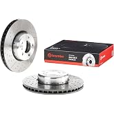 Brembo 09.C398.13 Composite two piece UV Coated Pillar Vented drilled + Slotted Front Brake Rotor BMW/BMW (BRILLIANCE) OE# 34106797602