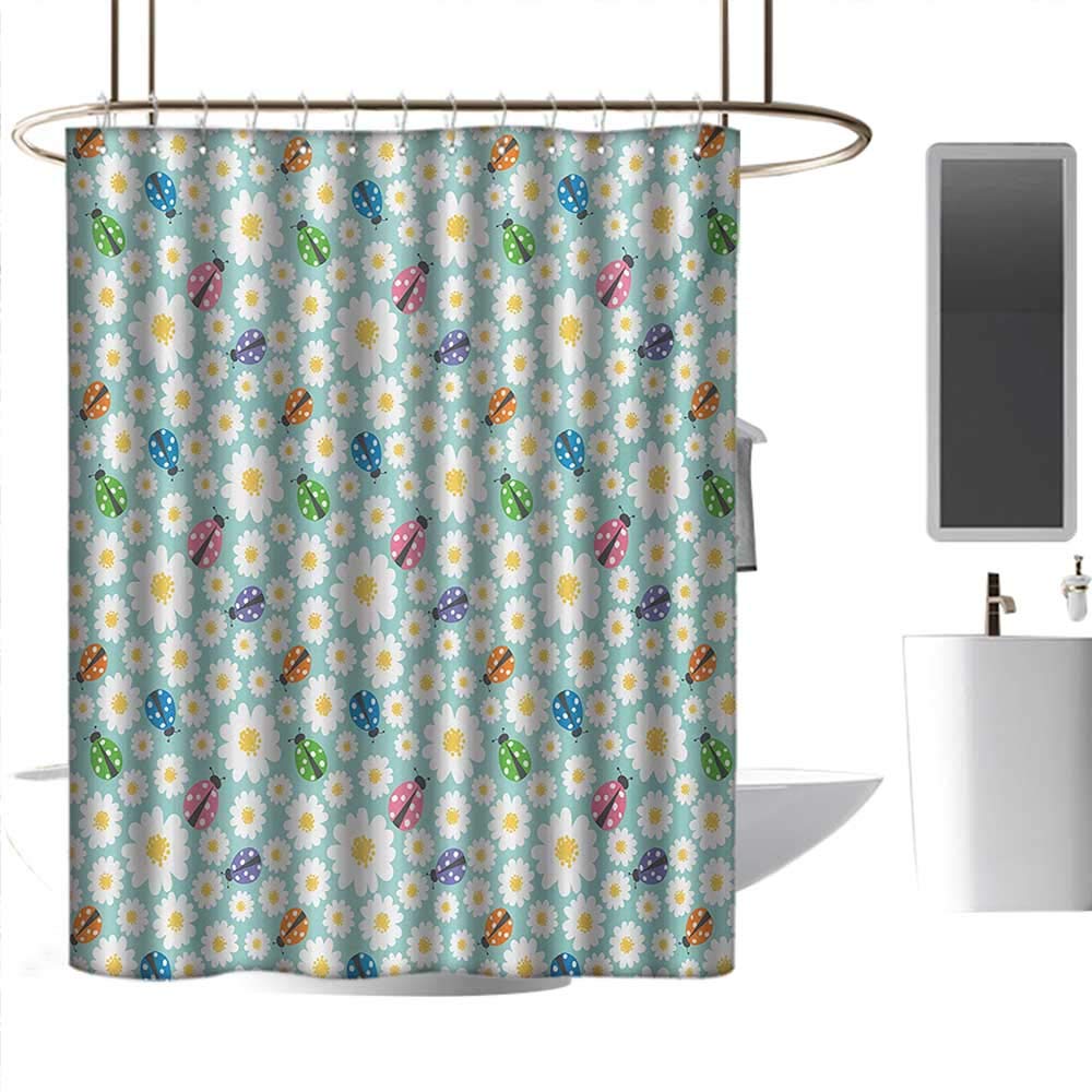 Amazon Com Coolteey Funny Shower Curtains For Men Ladybugs