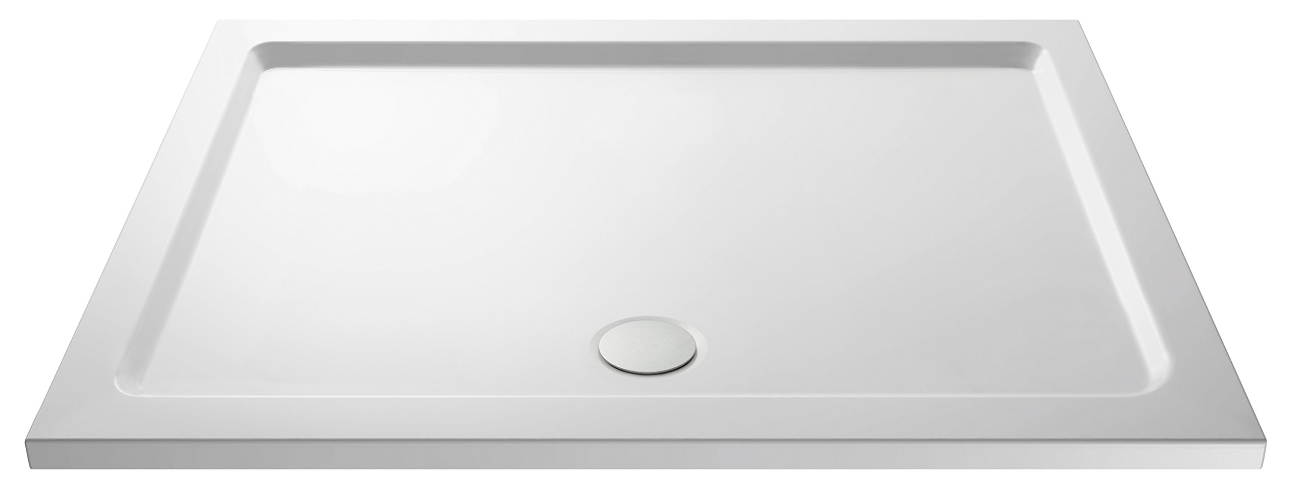 Nuie NTP054 | Modern Bathroom Rectangular Slimline Pearlstone Shower Tray, 900mm x 1600mm, Gloss White โ image 1