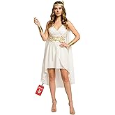 Morph White Greek Goddess Costume Women, Toga Costume Woman, White Toga Dress & Accessories, Halloween Costumes For Women