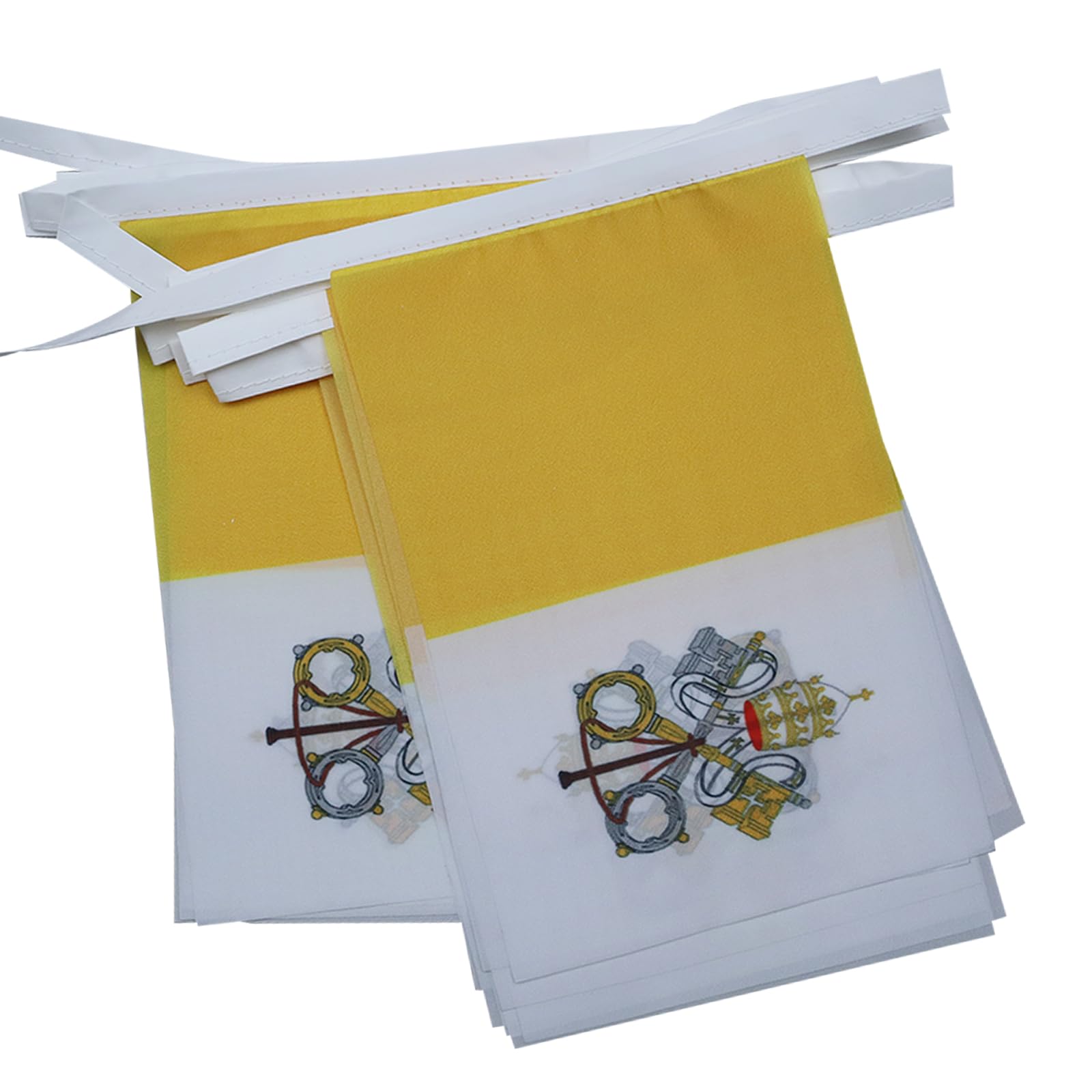AZ FLAG - Vatican City Bunting Flag - 40 Ft Garland with 20 Vatican Flags 18'' x 12'' - 100% Polyester String Pennant - 12 meters
