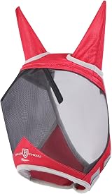 Harrison Howard CareMaster Pro Luminous Fine Mesh UV-Proof Pony Fly Mask Ruby S view 2
