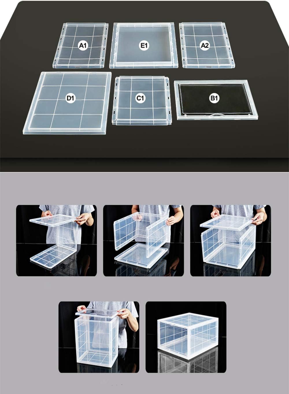 stackable clear shoe drawers on Clothing Closet Storage Display Container Plastic Sneaker Storage Bin Organizer Shozafia Shoe Storage Boxes Clear Stackable Drop Front 2 Pack Magnetic Lock Shoe Organizers