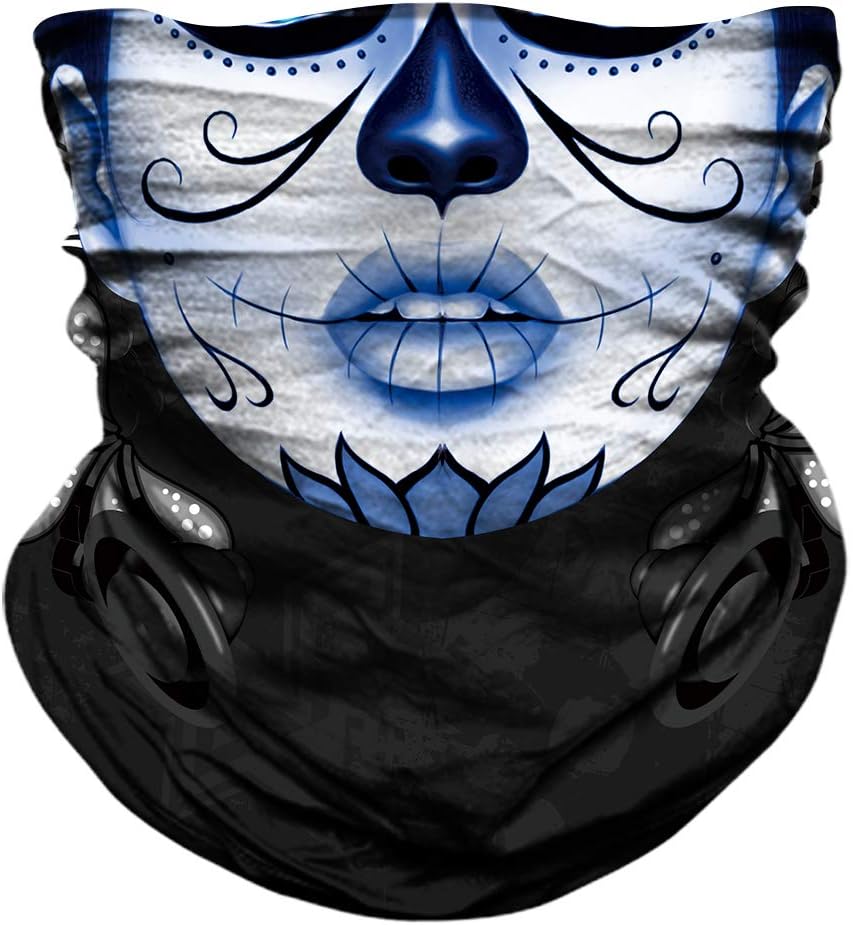 JOEYOUNG Motorcycle Skull Face Mask for Men Women UV Sun