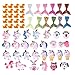 VAMEI 60 PCs Slime Charms with Mermaid Tail Unicorn Resin Flatback of Slime Beads for Ornament Scrapbooking DIY Crafts