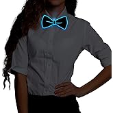 Ainiv Light Up Neckties Bowties Suspenders LED Party Supplies Glow in the Dark Adjustable for Women and Men Parties