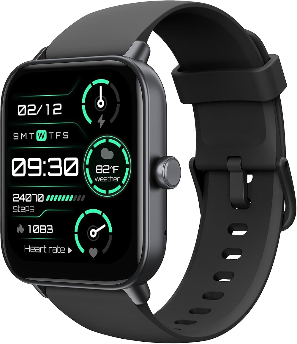 TOOBUR Smart Watch Men Women Alexa Built-in 1.8" HD IP68 Waterproof Fitness