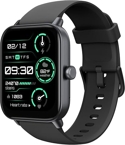 TOOBUR Smart Watch Men Women Alexa Built-in 1.8" HD IP68 Waterproof Fitness