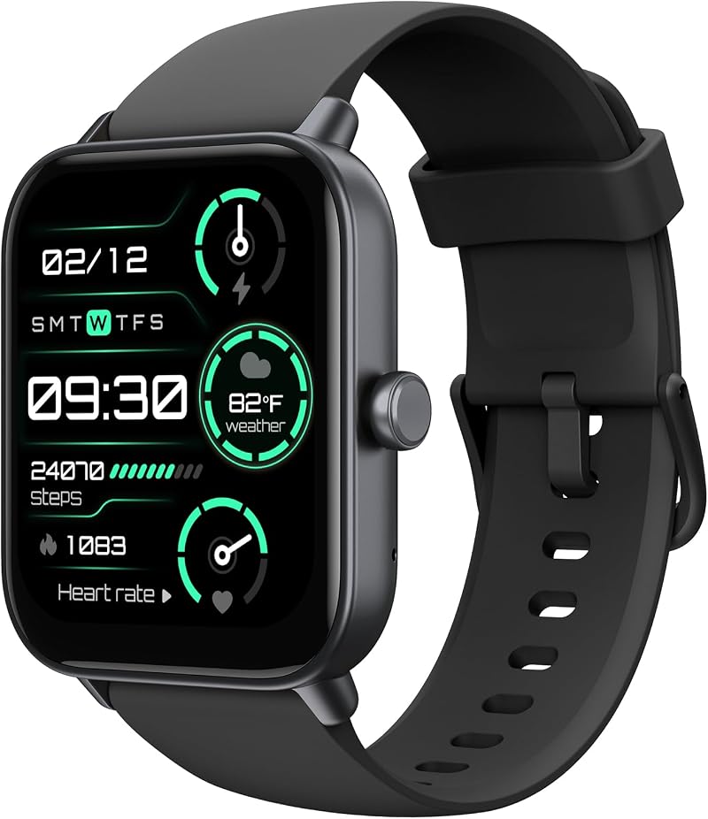 TOOBUR Smart Watch Men Women Alexa Built-in 1.8" HD IP68 Waterproof Fitness