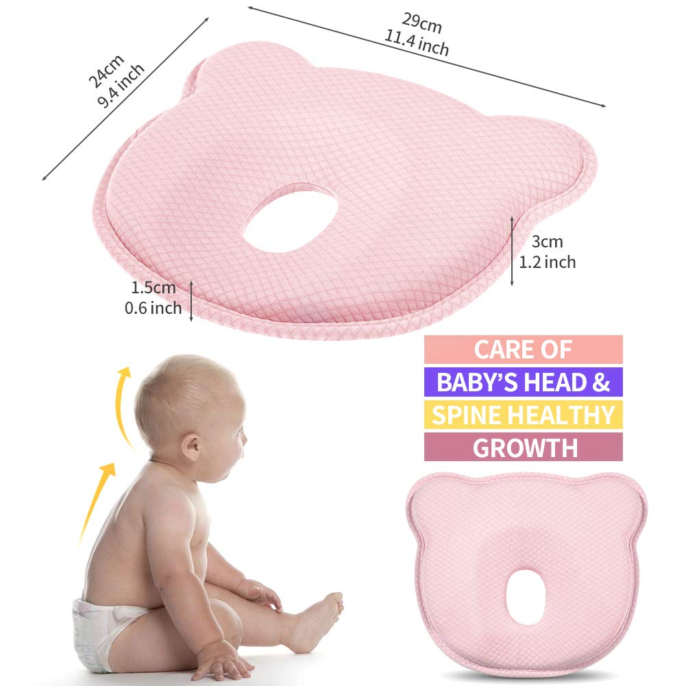 Almohada Para Bebe Para Evita Plagiocefalia De Cabeza Plana Curar La Cabeza Plana In Memory Foam Antiasfixia Almohada Bebe Cojin Cuna Para Bebe Recien Nacido 0 18 Meses Con Funda Lavable Textiles Del Hogar