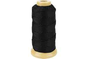 MCFANBE 328 Feet Twisted Nylon Line Twine String Cord for Gardening Marking DIY Projects Crafting Masonry (Black, 1.5mm-328 feet)