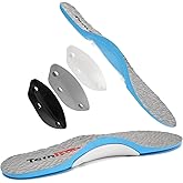 Temhot Arch Support Insoles for Plantar Fasciitis, Flat Feet,Pain Relief,Orthotic Shoe Inserts with 3 Height Adjustable Arch Pads for Women Men,M9-9.5/W10-10.5