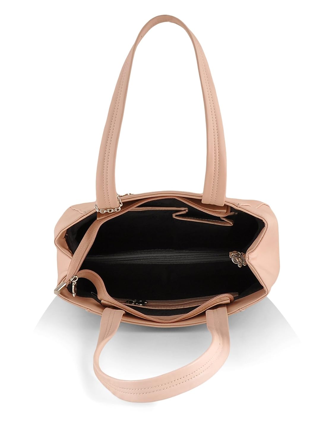 butterflies women's handbag (peach) (bns 0586pch)