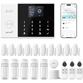 PGST Alarm System for Home Security,24Pcs WiFi/4G Apartment Alarm System | NO Monthly Fees,No Pairing Required + Quick Installation,Instant App Alerts,Work with Alexa,SOS Button Window/Motion Sensors